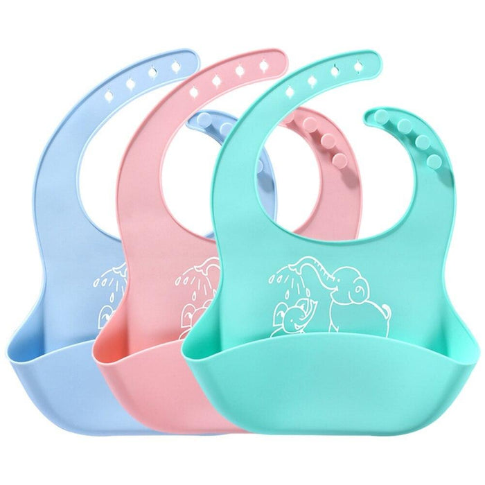 Baby Food Bib – Silicone Meal & Saliva Catcher - Smiling Sprouts