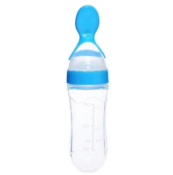 Baby Spoon Bottle Feeder – Easy-Feed Bottle for Semi-Liquid Foods - Smiling Sprouts