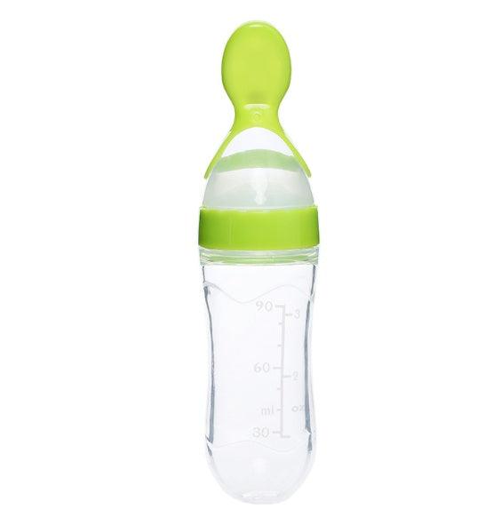 Baby Spoon Bottle Feeder – Easy-Feed Bottle for Semi-Liquid Foods - Smiling Sprouts