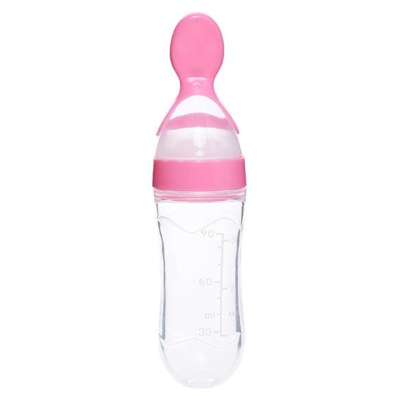 Baby Spoon Bottle Feeder – Easy-Feed Bottle for Semi-Liquid Foods - Smiling Sprouts