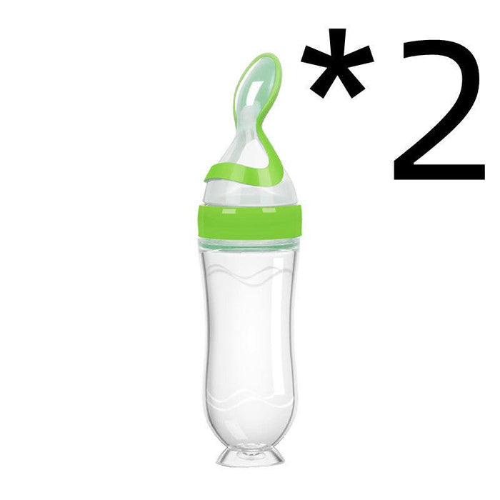 Baby Spoon Bottle Feeder – Easy-Feed Bottle for Semi-Liquid Foods - Smiling Sprouts