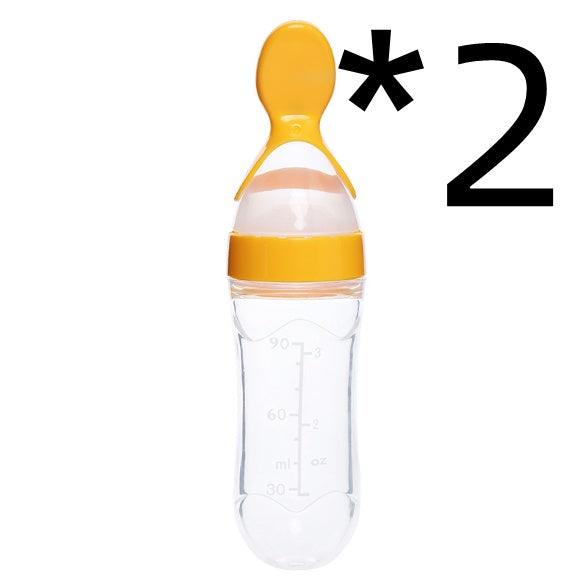 Baby Spoon Bottle Feeder – Easy-Feed Bottle for Semi-Liquid Foods - Smiling Sprouts