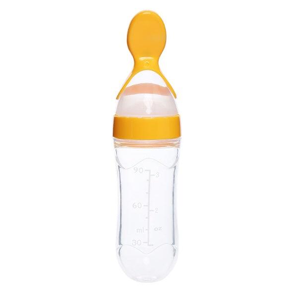 Baby Spoon Bottle Feeder – Easy-Feed Bottle for Semi-Liquid Foods - Smiling Sprouts